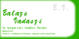 balazs vadaszi business card