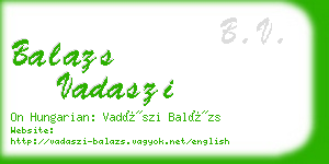 balazs vadaszi business card